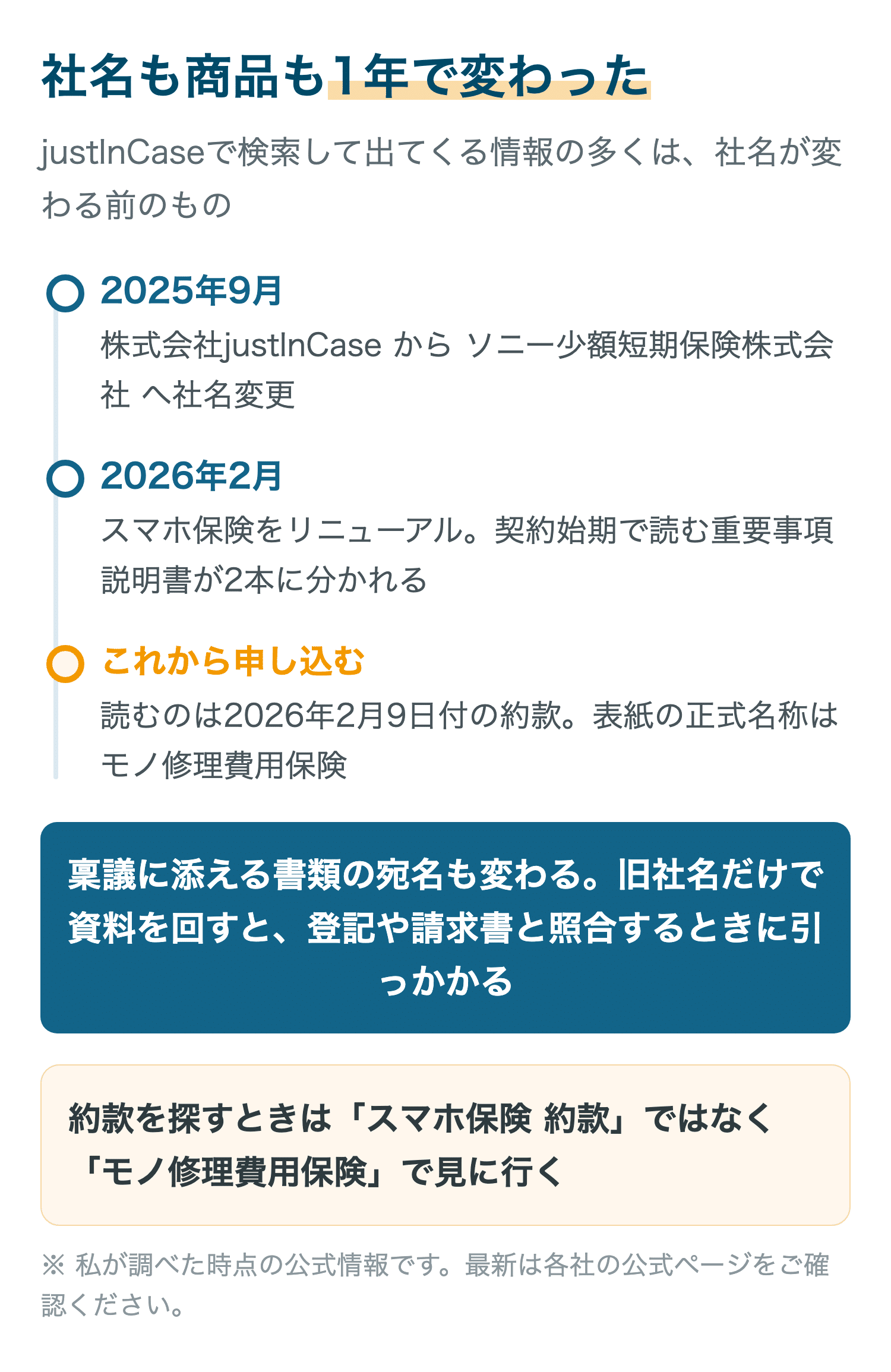 社名も商品も1年で変わった