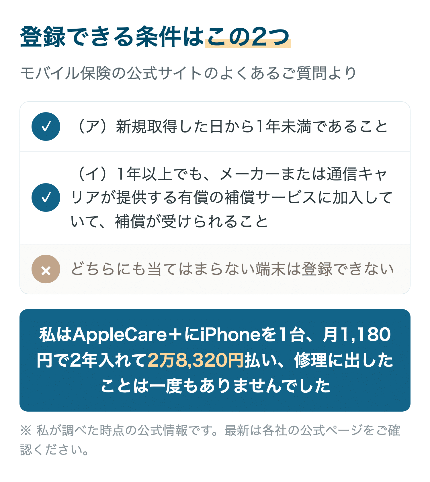 登録できる条件はこの2つ