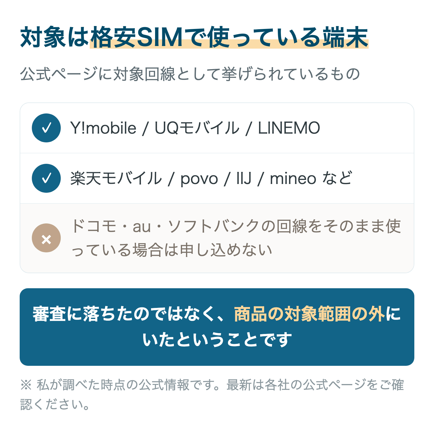 対象は格安SIMで使っている端末